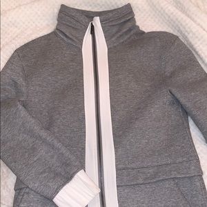 lululemon athletica Gray Jacket with White Trim